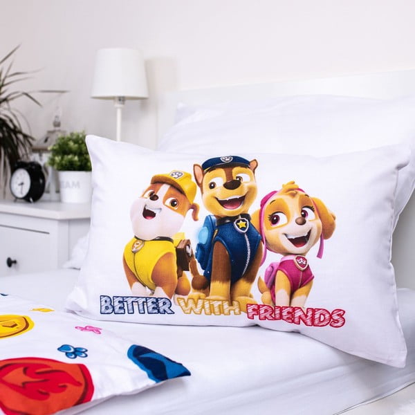 Kokvilnas bērnu gultas veļa 100x135 cm Paw Patrol – Jerry Fabrics-image-3