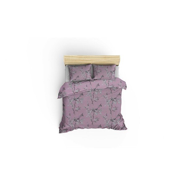 Rozā divguļamā gultas veļa no ranforce kokvilnas 240x220 cm Chicory – Mijolnir-image-2