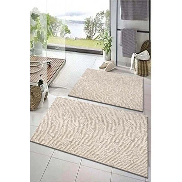 Bēši vannas istabas paklājiņi (2 gab.) 60x100 cm – Mila Home-image-1