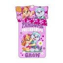 Rozā kokvilnas bērnu gultas veļa 100x135 cm Paw Patrol "Pawsome friendships grow" – Jerry Fabrics