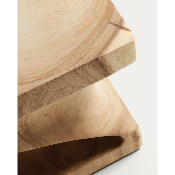 Mungura masīvkoka sānu galdiņš 30x30 cm Hakon – Kave Home-image-3