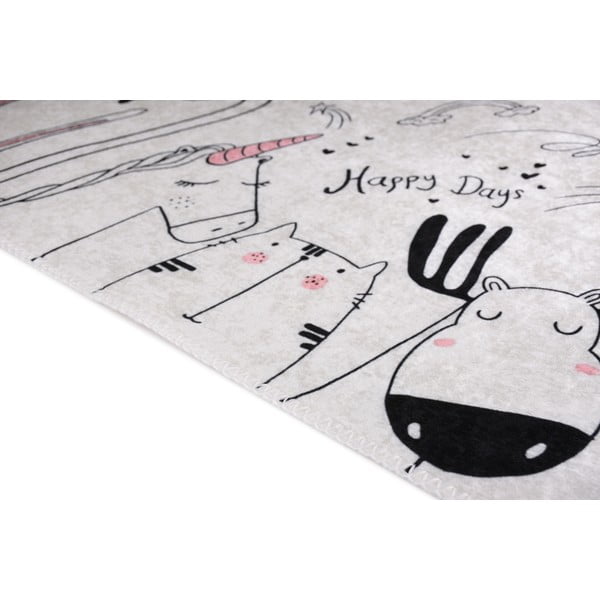 Ziloņkaula krāsas mazgājams bērnu paklājs 120x180 cm Animal Kingdom – Vitaus-image-2