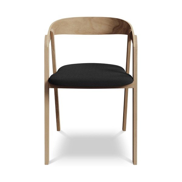 Melns masīvkoka ēdamistabas krēsls Erika – Makamii-image-1