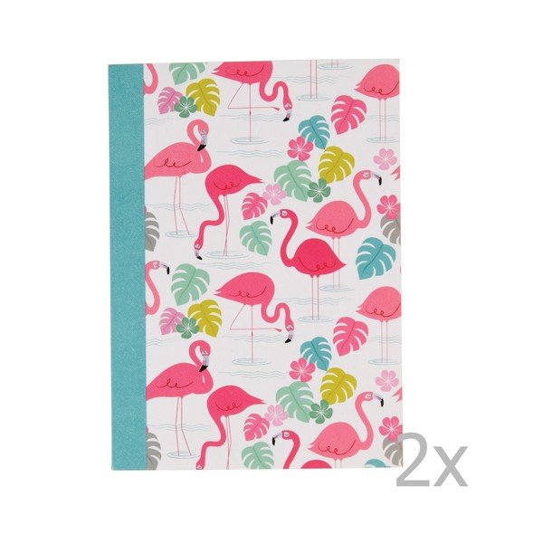 2 blociņu komplekts ar flamingo Rex London Flamingo Bay