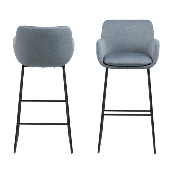 2 zilu Actona Lisa bāra krēslu komplekts-image-2