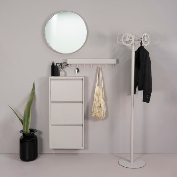 Pelēkbrūns metāla atverams apavu plaukts 50x103x15 cm Billy – Spinder Design-image-4