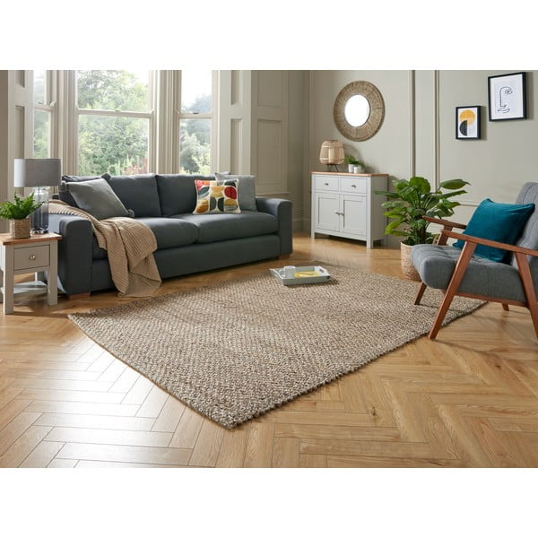 Dabīga toņa džutas paklājs 160x230 cm Sol – Flair Rugs-image-1