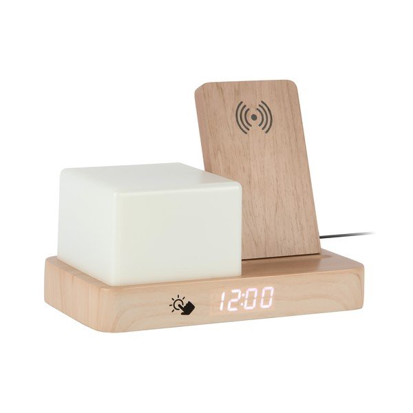 Digitāls/galda modinātājpulkstenis ar bezvadu uzlādi Retro LED Night Light – Karlsson-image-2