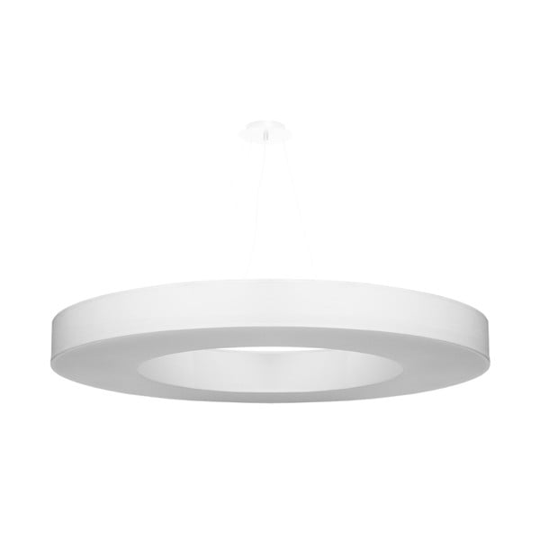 Balta piekaramā lampa ar auduma abažūru ø 90 cm Galata Slim – Nice Lamps