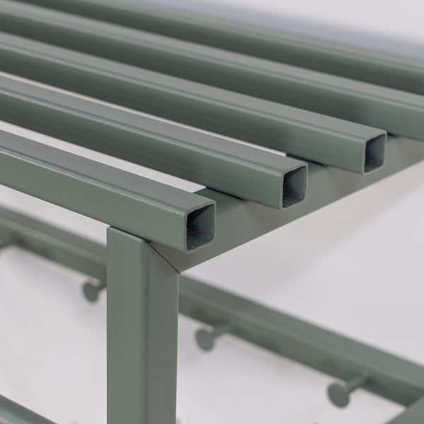 Dūmakaini zaļš metāla sienas pakaramais ar plauktu 76 cm Rizzoli – Spinder Design-image-3