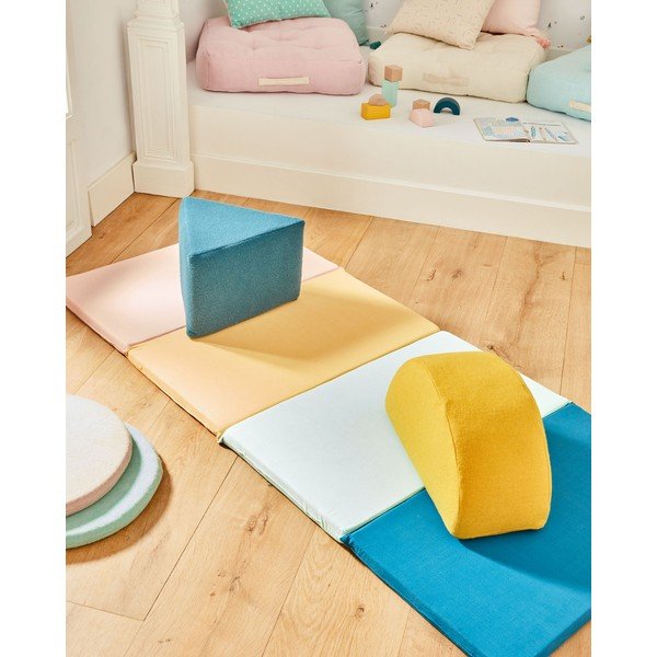 Zils vilnas bērnu pufs Jalila – Kave Home-image-3