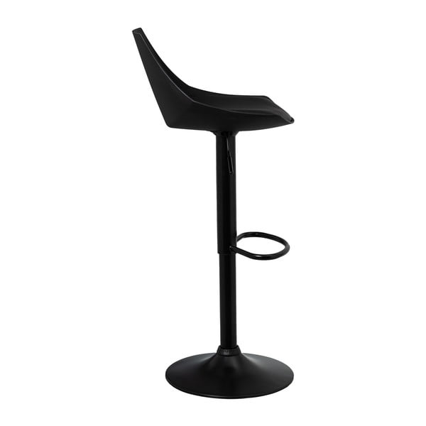 Melni mākslīgās ādas bāra krēsli ar regulējamu augstumu (2 gab.) (sēdekļa augstums 56,5 cm) – Casa Selección-image-1