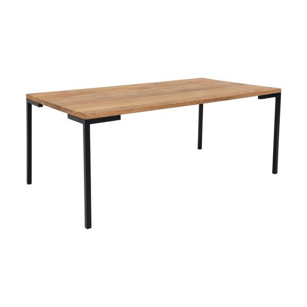 Melns kafijas galdiņš ar ozolkoka virsmu House Nordic Lugano-image-1