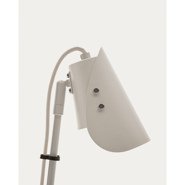 Gaiši pelēka metāla galda lampa ar klipsi (augstums 51 cm) Jula – Kave Home-image-4