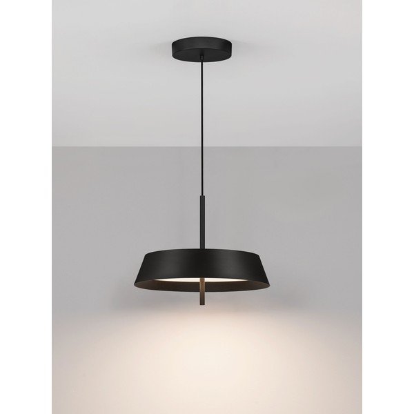 Matēti melna alumīnija LED piekaramā lampa ar regulējamu spilgtumu ø 45 cm Velio – Nova Luce-image-2