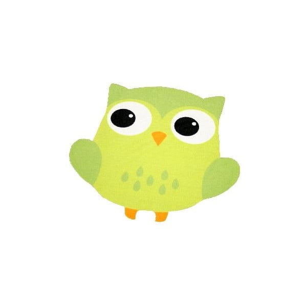 Bērnu zaļš paklājs Zala Living Owl, 66 x 66 cm