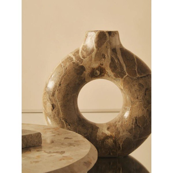Brūna marmora vāze (augstums 20 cm) Santino – Premier Housewares-image-1