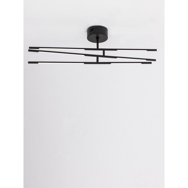 Melna metāla LED griestu lampa ar regulējamu spilgtumu ar akrila stikla abažūru 77x84 cm Raccio – Nova Luce-image-4