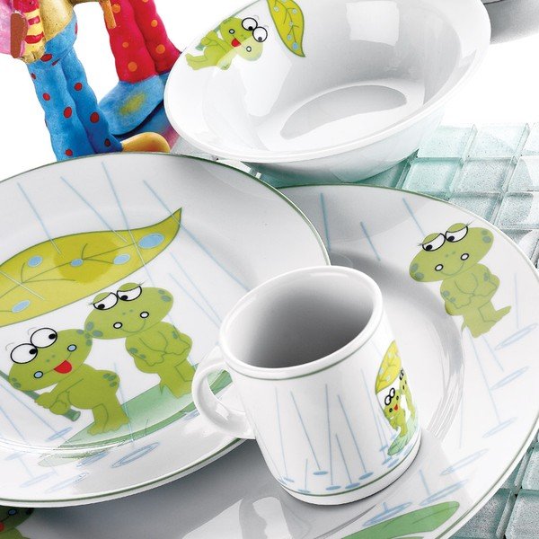 Bērnu pusdienu komplekts Frog, 5 gab.