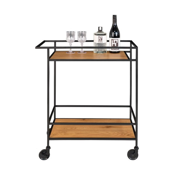 Barový vozík s deskami v dubovém dekoru House Nordic Vita-image-4