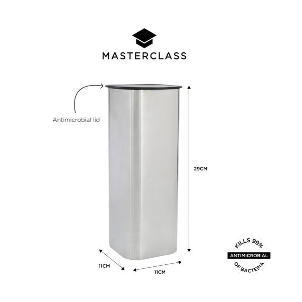 Nerūsējošā tērauda pārtikas uzglabāšanas konteiners pārtikai Masterclass – Kitchen Craft-image-2