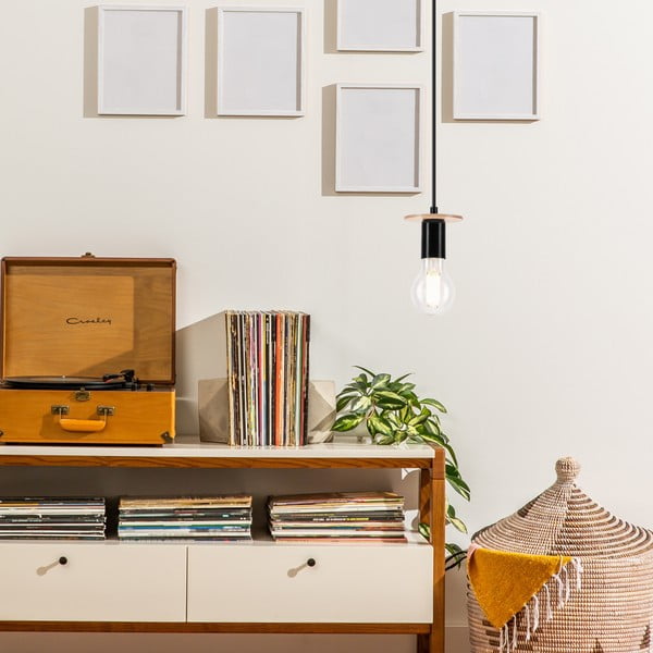 Melna piekaramā lampa Angelina – LAMKUR-image-3