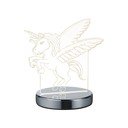 LED galda lampa sudraba krāsā (augstums 17 cm) Karo – Reality