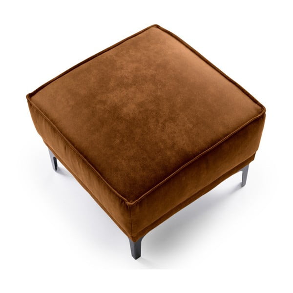 Konjakbrūns pufs no ādas imitācijas Copenhagen – Scandic-image-3