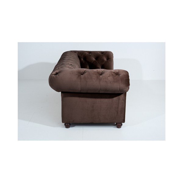 Tumši brūns dīvāns Max Winzer Orleans Velvet, 216 cm-image-4