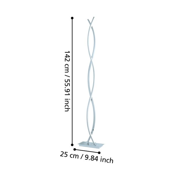 Sudraba krāsas LED stāvlampa (augstums 142 cm) LASANA 2 – EGLO-image-3