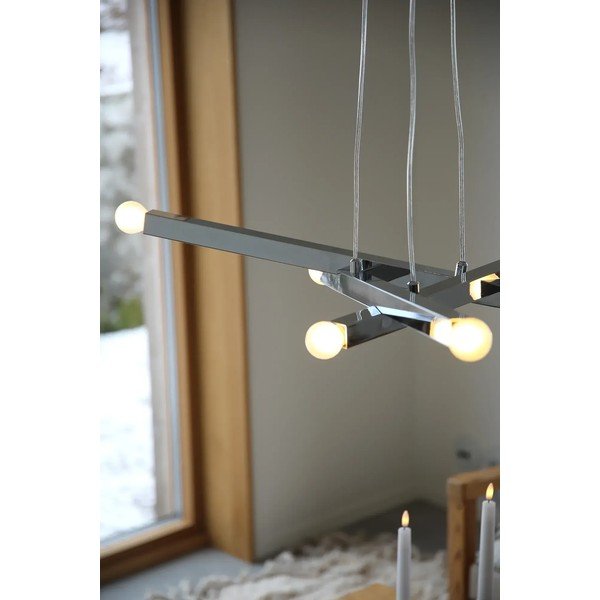 Sudraba krāsas metāla piekaramā lampa Stack – Markslöjd-image-2