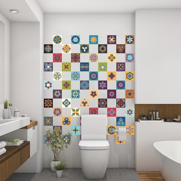 60 uzlīmju komplekts Ambiance Azulejos-image-3