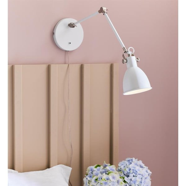 Balta sienas lampa Markslöjd House, statīva garums 84,5 cm-image-1