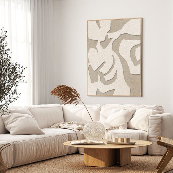 3D glezna ar rāmi/skaņas absorbējoša 90x120 cm Soft Embrace 1 – Malerifabrikken-image-1