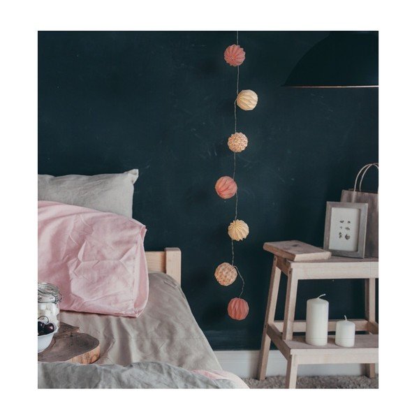 Caurspīdīga LED gaismiņu virtene DecoKing Pink, 10 gaismiņas, garums 1,65 m-image-2