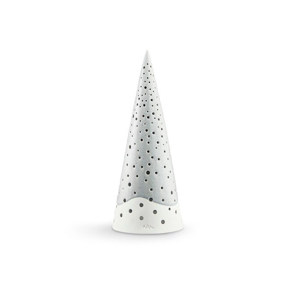 Pelēks kaula porcelāna Ziemassvētku svečturis Kähler Design Nobili, augstums 30 cm