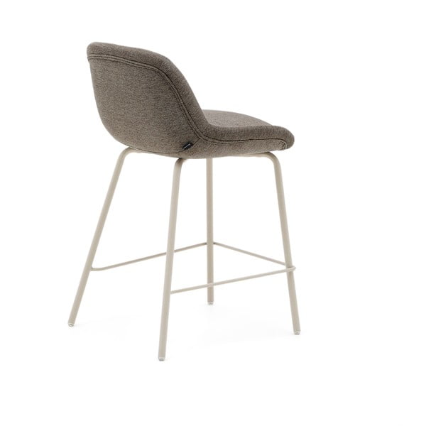 Pelēkbēšs bāra krēsls (sēdekļa augstums 65 cm) Aimin – Kave Home-image-4