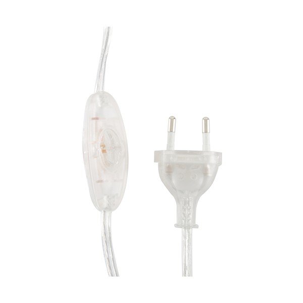 Balta galda lampa ar stikla abažūru Westwing Collection Erik, augstums 33 cm-image-4