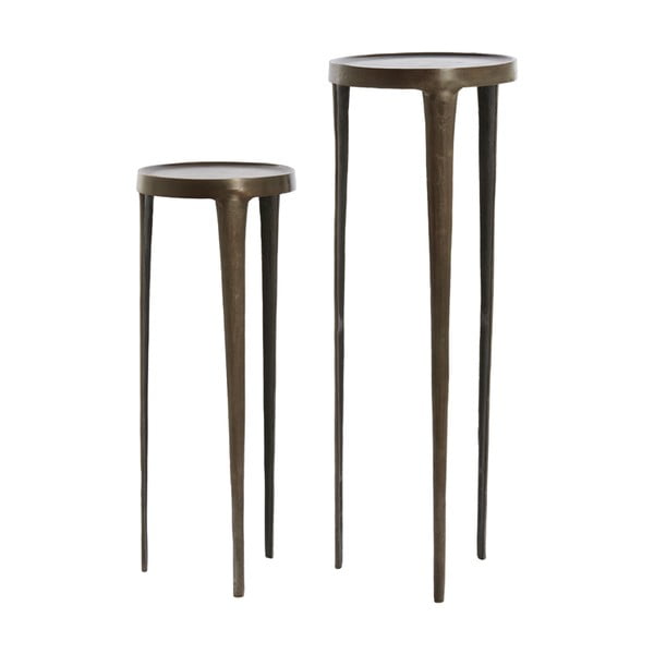 Metāla apaļi sānu galdiņi (2 gab.) 35x35 cm Tobias – Light & Living-image-2