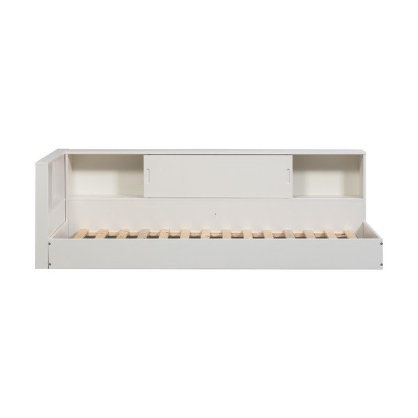 Balta priedes masīvkoka vienvietīga gulta bez režģa 90x200 cm Carter – WOOOD-image-3