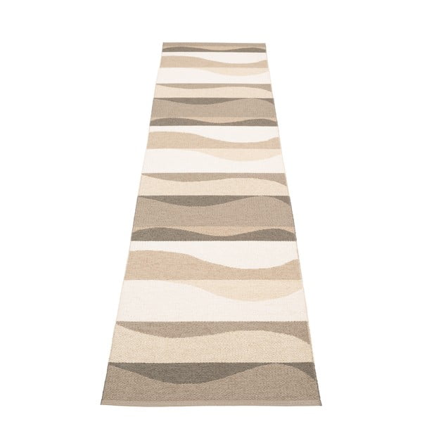 Brūns/bēšs iekštelpu un āra celiņa paklājs 70x300 cm Urvi Earth – Pappelina-image-2