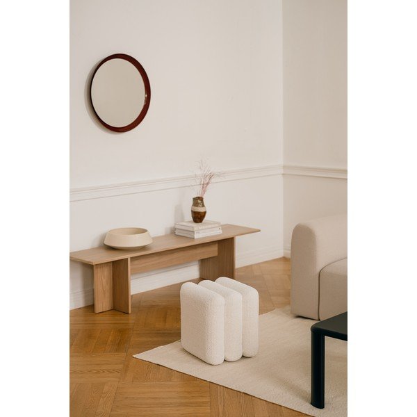 Bēšs pufs no buklē auduma Radd – noo.ma-image-1