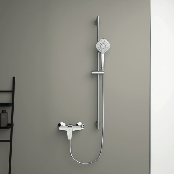 Spīdīgas sudraba krāsas jaucējkrāns dušai/sienas Cerafine D – Ideal Standard-image-3