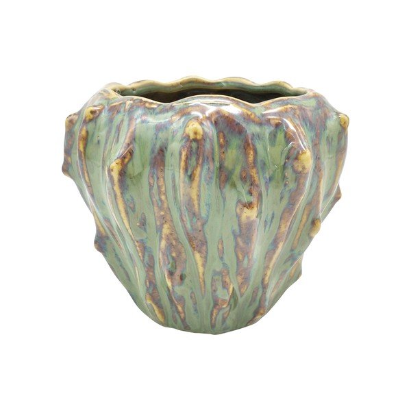 Zaļš keramikas pods PT LIVING Flora, ø 12,5 cm