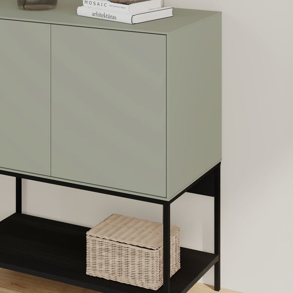 Zaļš/melns skapītis 80x90x40 cm Amira – Marckeric-image-4