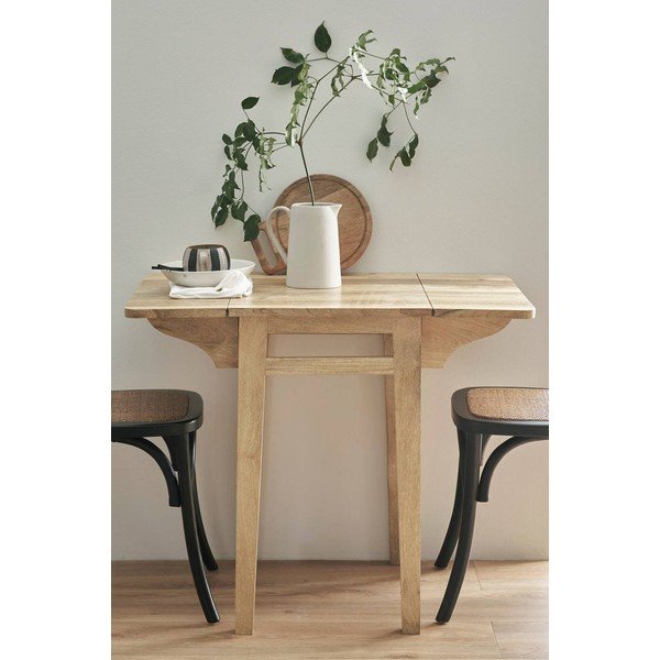 Mango masīvkoka izvelkams ēdamgalds ar papildu galda virsmu 43,5x60 cm Derri – Ellos Home-image-3