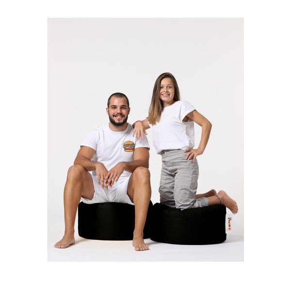 Melns dārza pufs Round – Floriane Garden-image-4