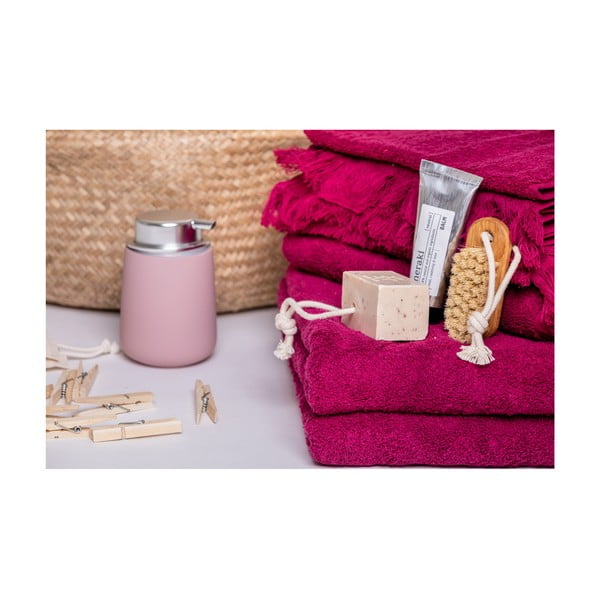 6 sarkanu dvieļu komplekts un 2 dvieļi no 100% kokvilnas Bonami Selection-image-4