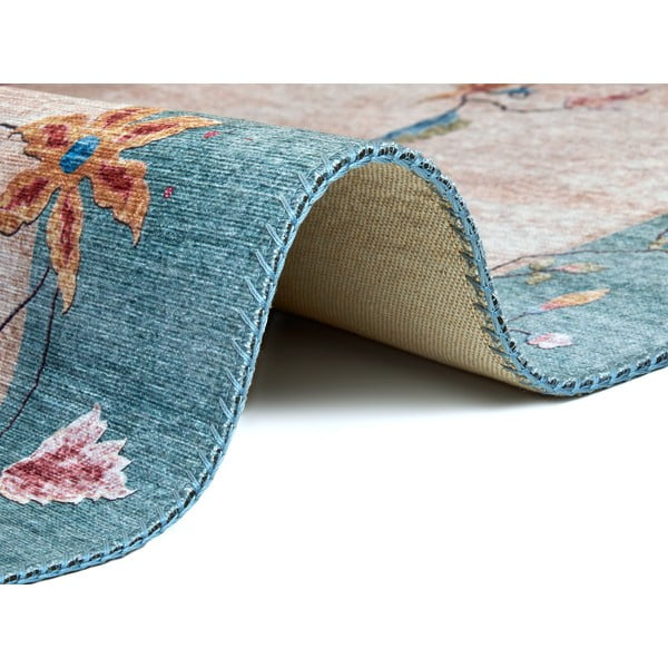 Krēmkrāsas/tirkīzzils paklājs 120x160 cm Amira – Hanse Home-image-2