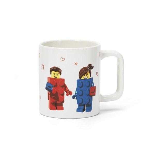 Balta keramikas bērnu krūze 300 ml Love – LEGO®